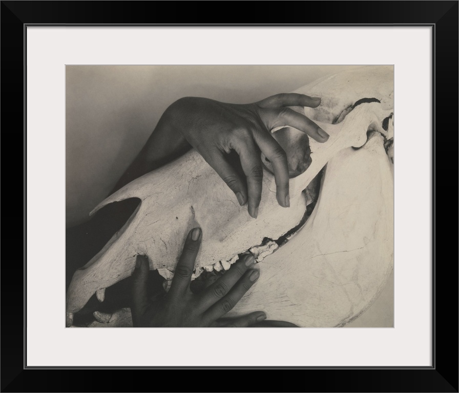 Gelatin silver print, 1931. Section of a composite portrait of the artist Georgia O'Keeffe (1887 - 1986), his wife. Stiegl...