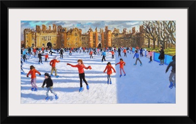 Girls In Red, Hampton Court Palace Ice Rink, London, 2018
