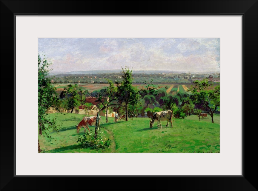 XIR37008 Hillside of Vesinet, Yvelines, 1871 (oil on canvas)  by Pissarro, Camille (1831-1903); 43.5x65.5 cm; Musee d'Orsa...