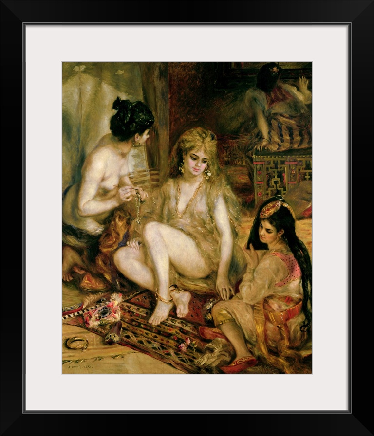BAL72396 Interior of a Harem in Montmartre, Parisian women dressed as Algerians, 1872 (oil on canvas); by Renoir, Pierre A...