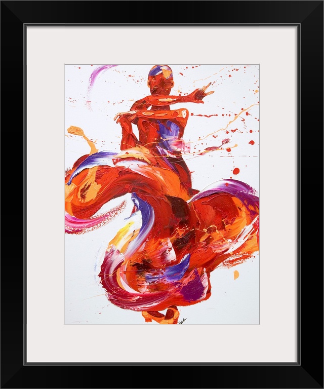 Contemporary painting of a flamenco dancer.