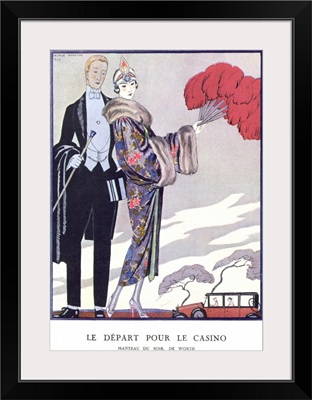 'Leaving for the Casino,' illustration for 'La Gazette du Bon Ton,' 1923