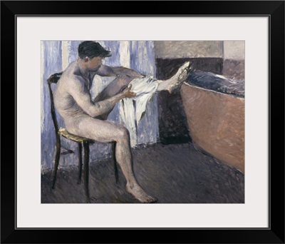 Man Drying His Leg