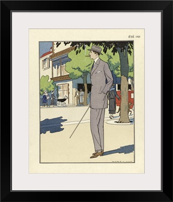 Mans Suit, by Marc-Luc, pub. 1923 (pochoir print)