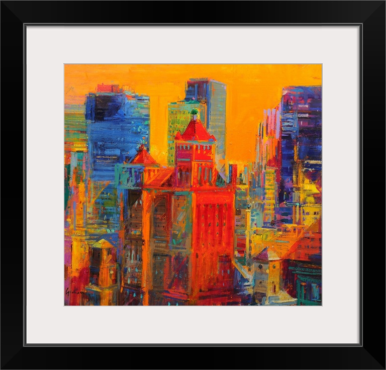 Midtown Manhattan from The Waldorf (originally oil on canvas) by Graham, Peter