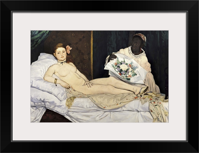 XIR64183 Olympia, 1863 (oil on canvas)  by Manet, Edouard (1832-83); 103.5x190 cm; Musee d'Orsay, Paris, France; Giraudon;...