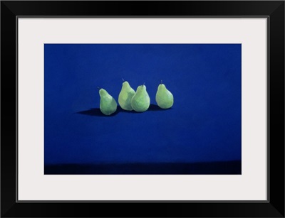 Pears on a Blue Cloth