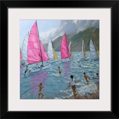 Pink And White Sails, Lefkas