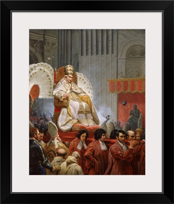 Pope Pius VIII (1761-1830) in St. Peter's on the Sedia Gestatoria