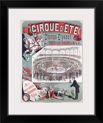Poster advertising the 'Cirque d'Ete', c.1880
