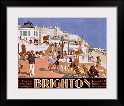 Poster advertising travel to Brighton