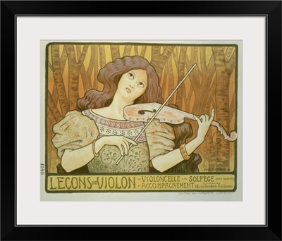 poster advertising 'Violin Lessons', Rue Denfert-Rochereau, Paris, 1898
