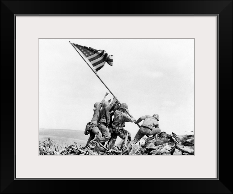 Raising the Flag on Iwo Jima, photo by Joe Rosenthal, february 23, 1945