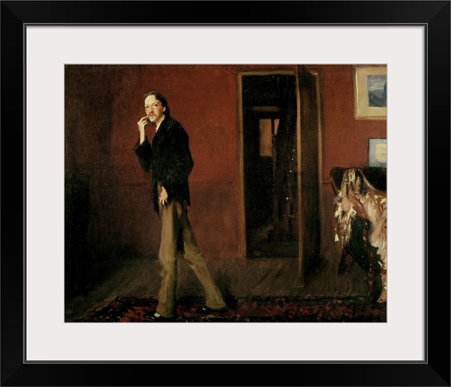 Robert Louis Stevenson And His Wife, 1885 (originally oil on canvas) by John Singer Sargent (1856-1925).