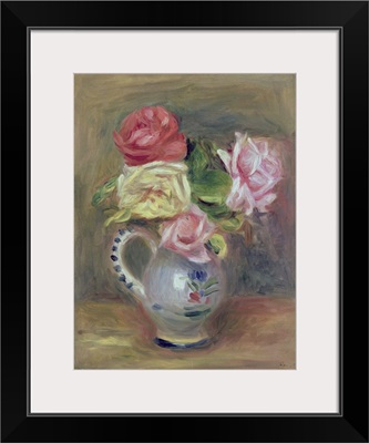 Roses In A Pottery Vase