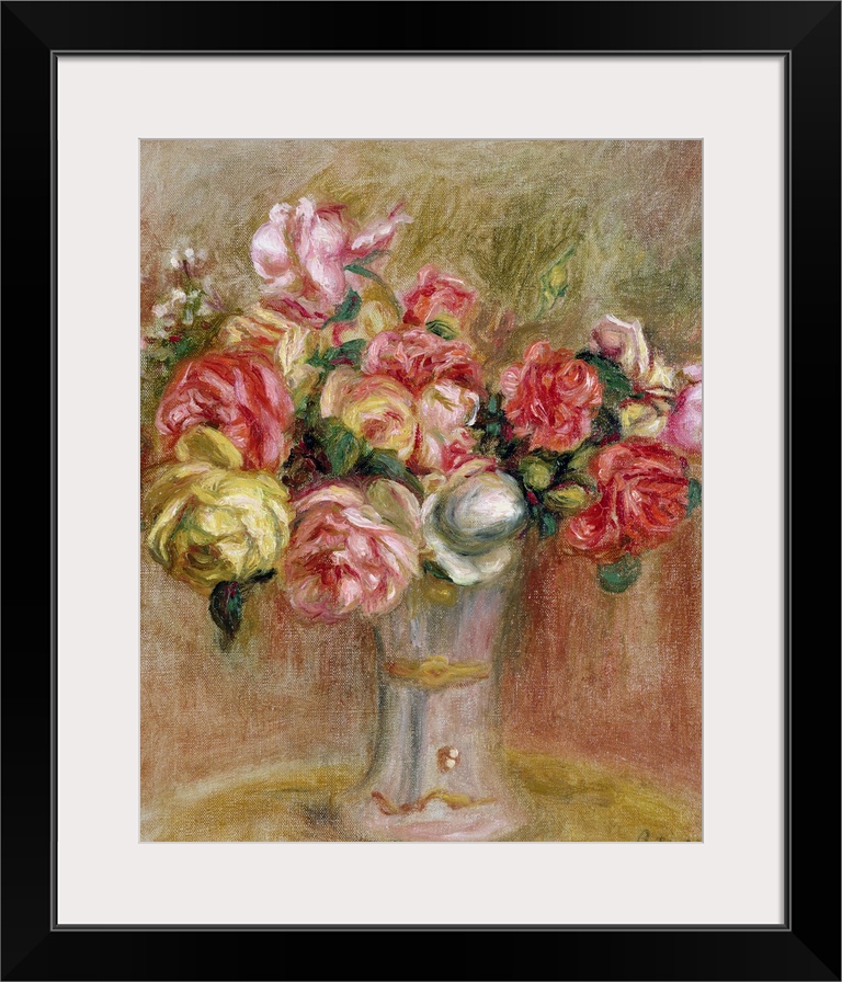 Roses in a Sevres vase  by Renoir, Pierre Auguste (1841-1919); oil on canvas; Galerie Daniel Malingue, Paris, France; Fren...