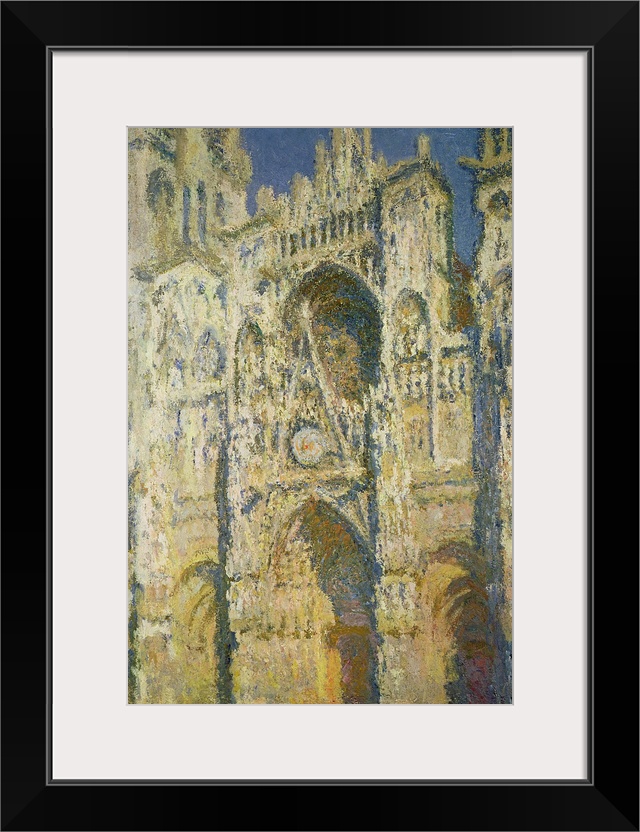 Classic artwork of a painted cathedral that shows different textures.