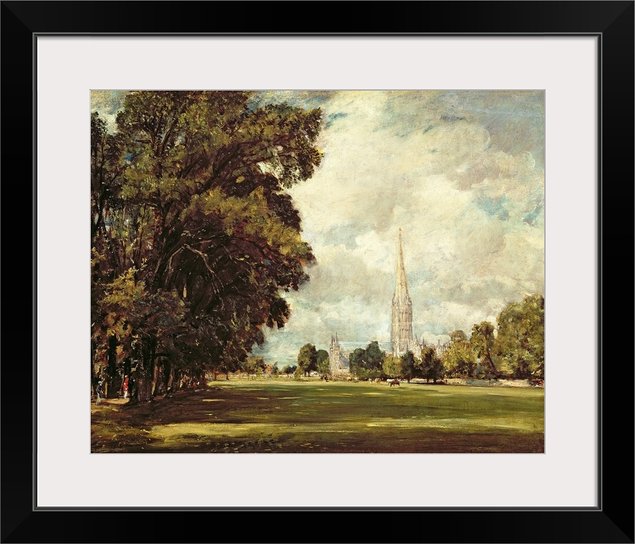 XJL61178 Salisbury Cathedral from Lower Marsh Close, 1820 (oil on canvas)  by Constable, John (1776-1837); 73x91 cm; Natio...