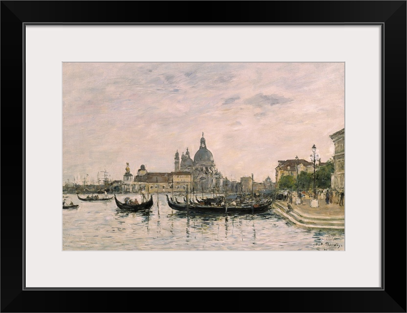 Venice: Santa Maria della Salute and the Dogana seen from across the Grand Canal..PAINTINGS.painting.Boudin, Eug..ne Louis...