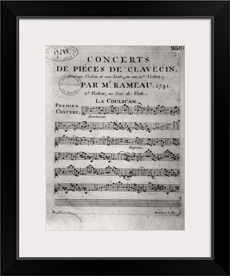 Score sheet for 'Concerts de Pieces de Clavecin' by Jean-Philippe Rameau