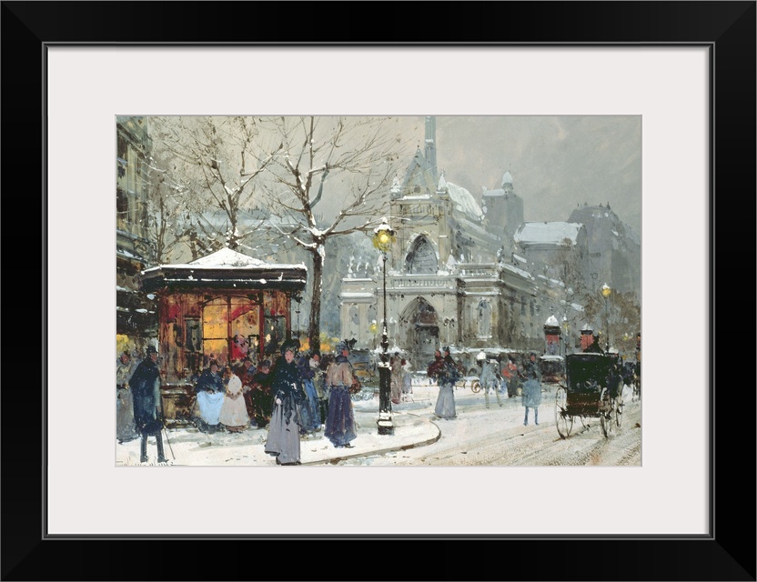 Snow Scene in Paris