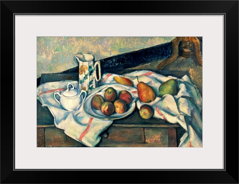Still Life of Peaches and Pears, 1888-90 (oil on canvas); by Cezanne, Paul (1839-1906); Pushkin Museum, Moscow, Russia; Fr...