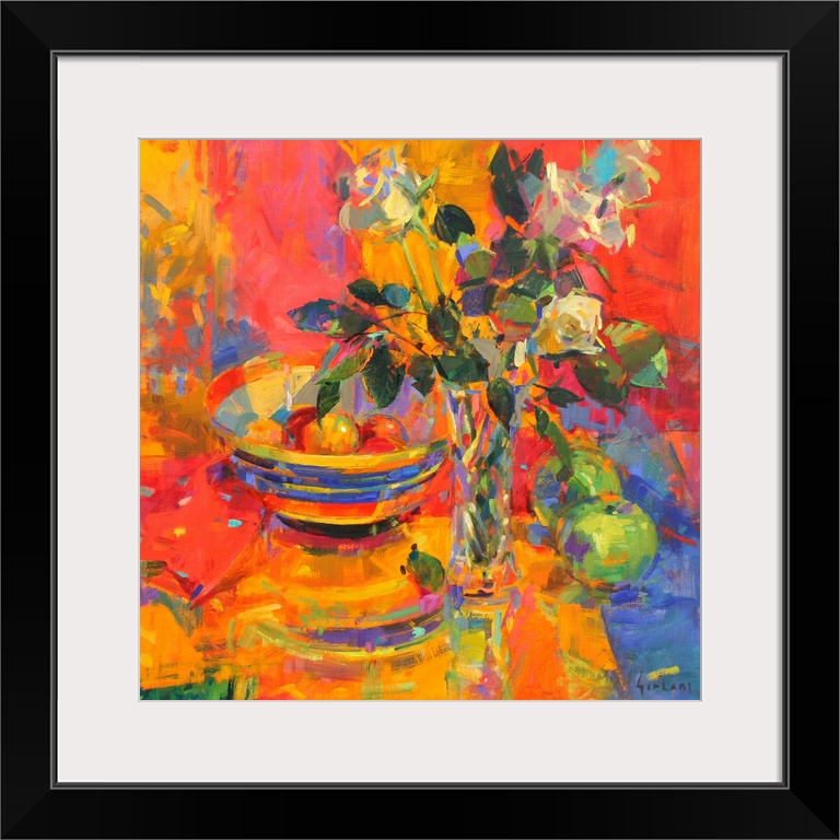 Still Life with Clarice Cliff Bowl (originally oil on canvas) by Graham, Peter