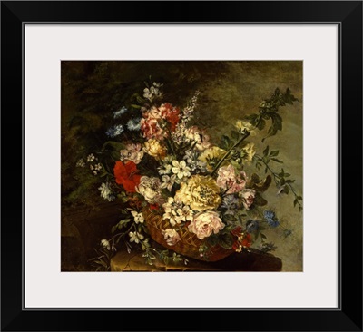 Still Life With Flowers In A Basket, C1780-1790