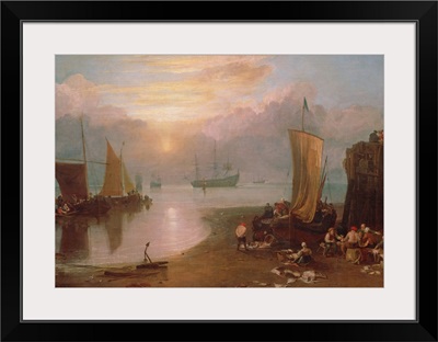 Sun Rising Through Vapour: Fishermen Cleaning and Selling Fish, c.1807