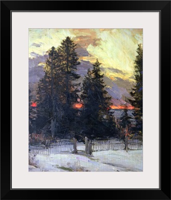 Sunset over a Winter Landscape, c.1902