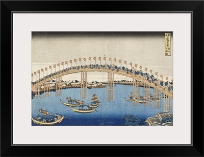 Temma Bridge, Settsu Province, c1835