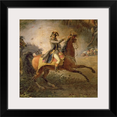 The Battle of Marengo, detail of Napoleon Bonaparte (1769-1821) and his Major