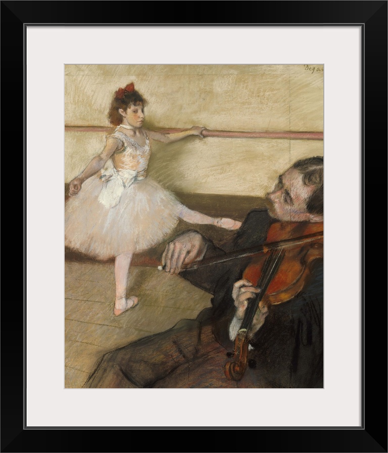 The Dance Lesson, c. 1879, pastel.  By Edgar Degas (1834-1917).