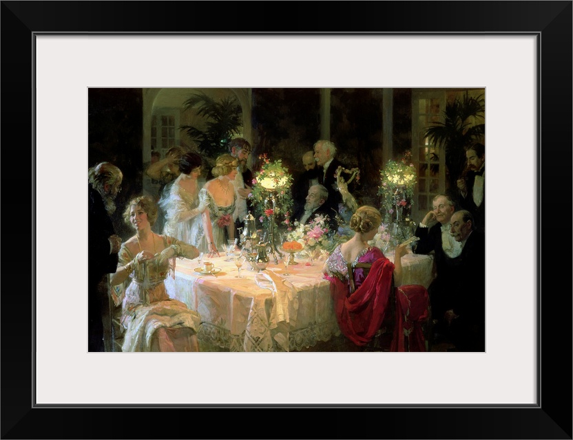 XCG26197 The End of Dinner, 1913 (oil on canvas)  by Grun, Jules Alexandre (1868-1934); 215x320 cm; Musee des Beaux-Arts, ...