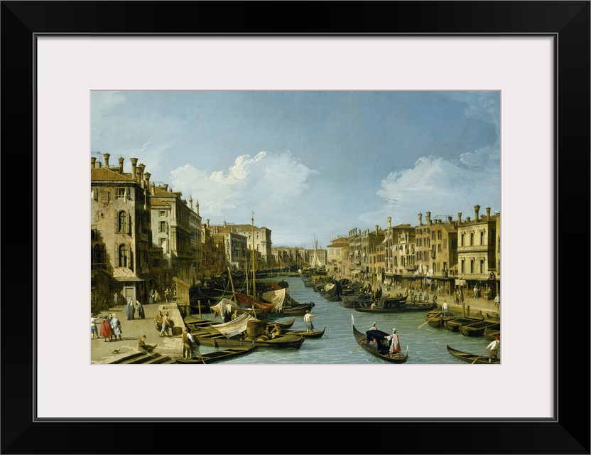 The Grand Canal Near The Rialto Bridge, Venice, 1730 (Originally oil on canvas)