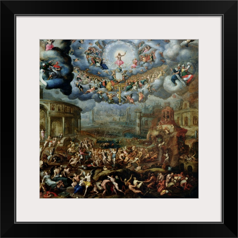 XIR33758 The Last Judgement (oil on canvas)  by Cousin, Jean the Younger (1522-94); 145x142 cm; Louvre, Paris, France; Gir...