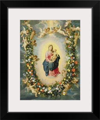 The Madonna and Child in a Floral Garland
