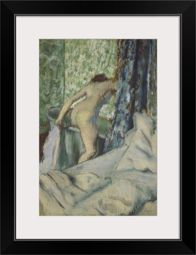 The Morning Bath, 1887-90, pastel on off-white laid paper mounted on board.