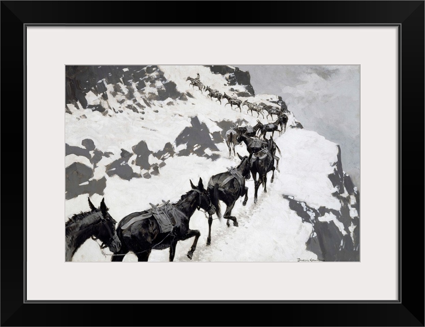 The Mule Pack (An Ore-Train Going Into The Silver Mines, Colorado) 1901 (Originally oil on canvas)