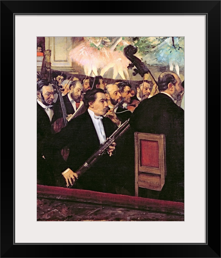 XIR16124 The Opera Orchestra, c.1870 (oil on canvas)  by Degas, Edgar (1834-1917); 56.5x46 cm; Musee d'Orsay, Paris, Franc...
