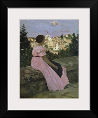 The Pink Dress, Or View Of Castelnau-Le-Lez, Herault, 1864