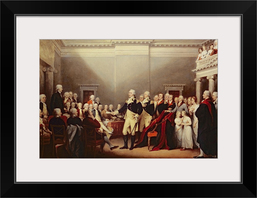 XBP344385 The Resignation of George Washington on 23rd December 1783, c.1822 (oil on canvas)  by Trumbull, John (1756-1843...