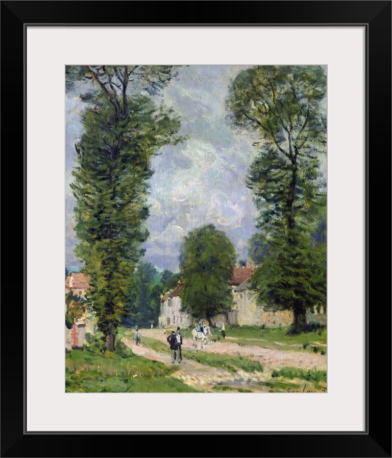 The Road to Marly-le-Roi, or The Road to Versailles, 1875 (oil on canvas) by Sisley, Alfred (1839-99) Musee d'Orsay, Paris...