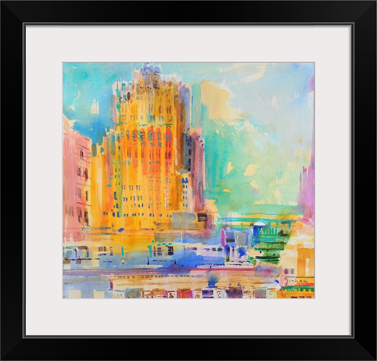 The Shell Building, San Francisco (originally w/c on paper) by Graham, Peter