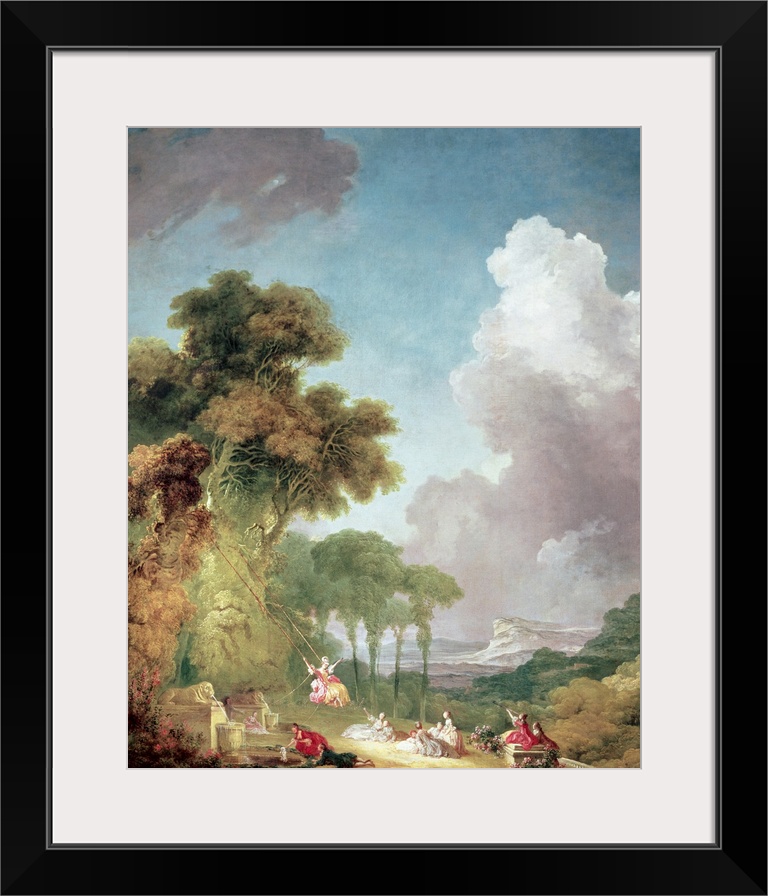 XIR52608 The Swing, c.1765 (oil on canvas)  by Fragonard, Jean-Honore (1732-1806); 215.9x185.5 cm; National Gallery of Art...