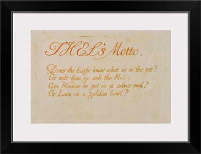 Thel's Motto, plate 2 from The Book of Thel, 1789