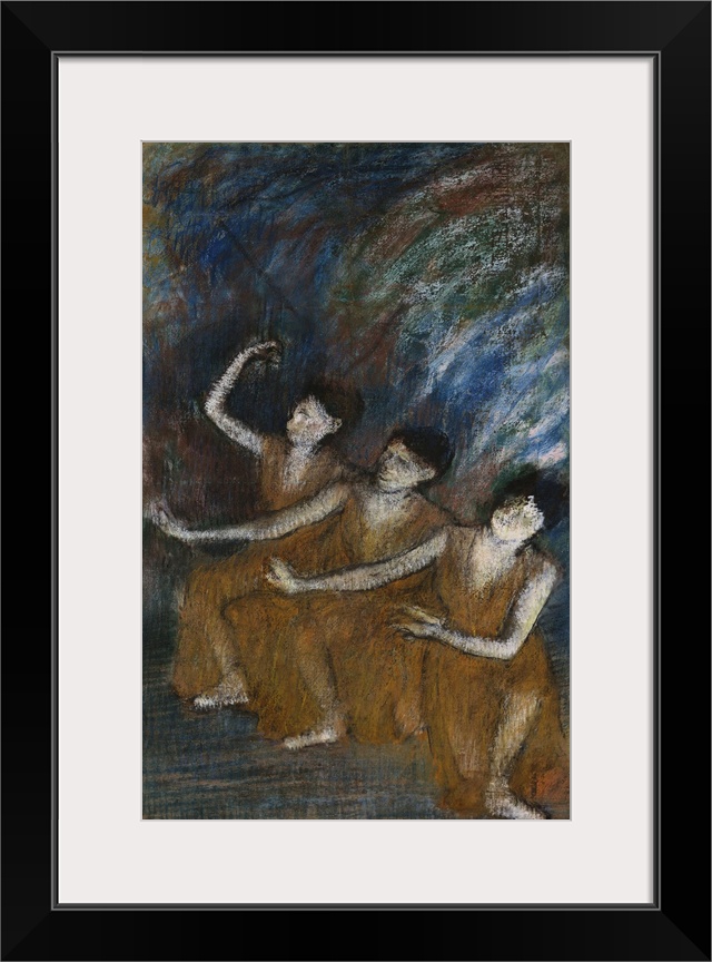 Three Dancers, c.1895-98 (pastel on paper)  by Degas, Edgar (1834-1917)