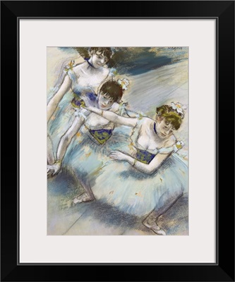 Three Dancers in a Diagonal Line on the Stage, c.1882