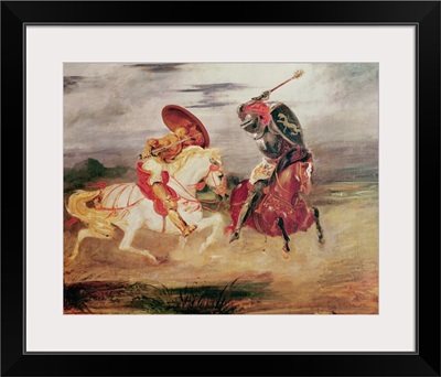 Two Knights Fighting in a Landscape, c.1824