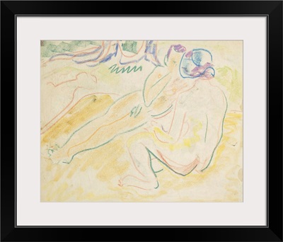 Two Reclining Nudes; Zwei Liegende Akte, 1905